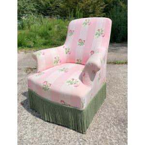 Napoleon III Pink Armchair In Very Good Condition, Very Well Made And Very Comfortable