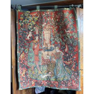 Tapestry Like New! 120x92cm By Roland Aknin The Romance Of The Rose