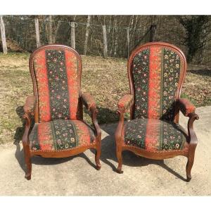 2 Old Voltaire Armchairs To Restore.