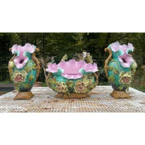 2 Vases And 1 Planter In Slip