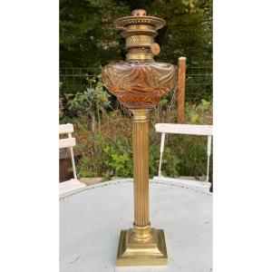 19th Century Bronze Oil Lamp Base 