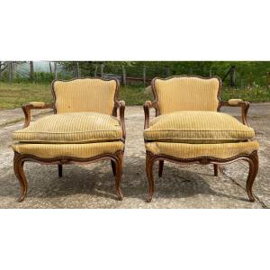 2 Louis XV Style Armchairs From The 1950s-60s