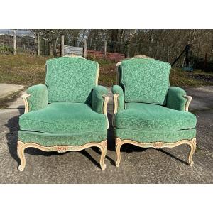 2 Louis XV Style Wooden Armchairs