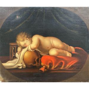 18th Century Painting "the Bb And Alloween"