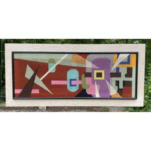Cubist Canvas Painting, 1950 
