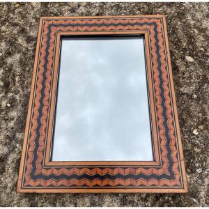 Small 19th-century Marquetry Mirror 