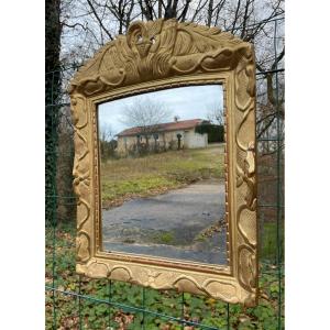 Small Gold Leaf Mirror, 53 Cm 