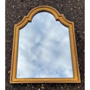 Small Gilded Wooden Mirror From The 1960s - Height 53 Cm