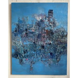 Fougerand "reversal" Oil On Canvas 117 X 90 Cm 