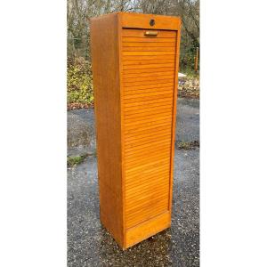 1950s Roll-top Filing Cabinet For Office 