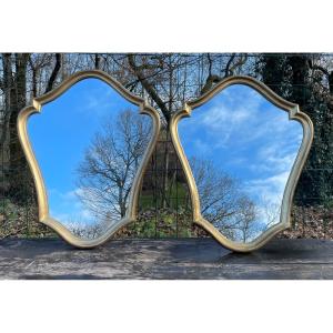 2 Gold Mirrors 