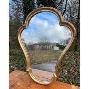 1 Gold Wall Mirror - 60 Cm High 