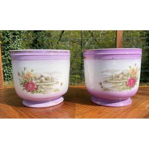 2 Porcelain Pot Covers