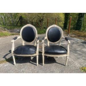 2 Louis XVI Style Armchairs
