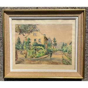 Watercolor By Paul Raymond Forestier 1902-1991