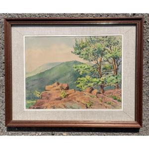 Watercolor By Paul Raymond Forestier 1902-1991