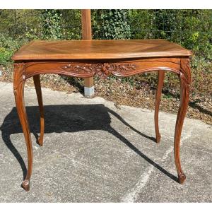 Louis XV Style 1900 Side Table In Walnut
