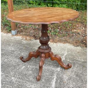 Napoleon III Carved Pedestal Table
