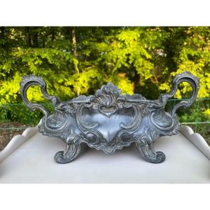 Pewter Planter In Rocaille Style