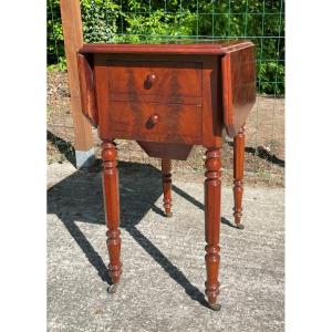 19th Century Side Table With 2-flap Top