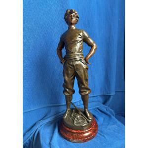 The Gymnast - Sculpture By Moreau
