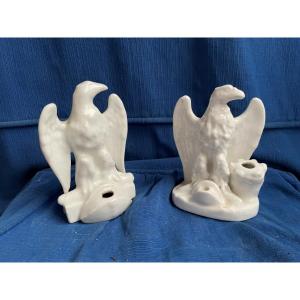 2 Hard Porcelain Eagles