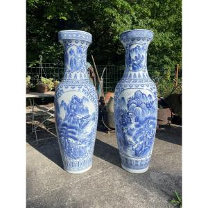  2 Large Chinese Vases - 136 Cm