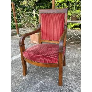 Solid Walnut Armchair From 1820-30