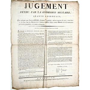 Bordeaux Military Commission Judgment, Death Penalty, 1797