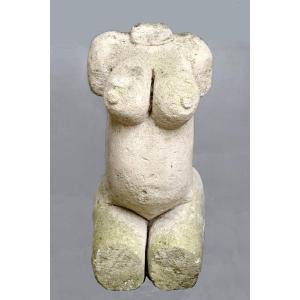 "woman Trunk" Stone Sculpture Circa 1950