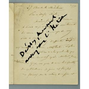 Victor Hugo, Written On A Letter From Les Essarts With A Photo Of Carjat