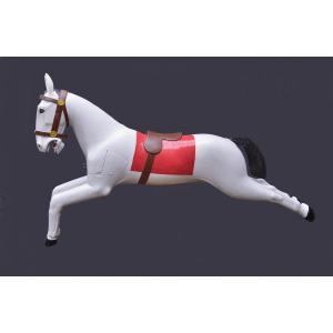 "galloping" Carousel Horse Wooden Sculpture From The 1950s