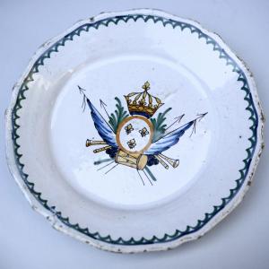 Revolutionary Plate In Nevers Earthenware, 18th Century