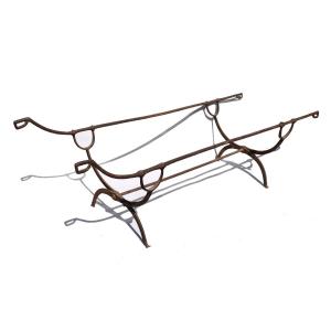 Wrought Iron Folding Camp Bed For Officer, Early 19th Century