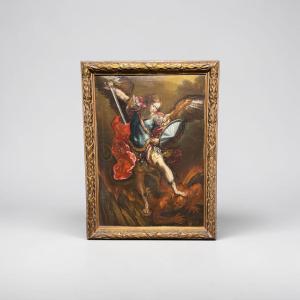 Saint Michael The Archangel. Oil On Canvas