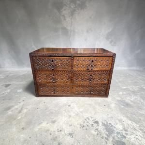 Bargueño. Capb And Coniferous Wood. Viceroyalty Of New Spain.