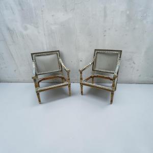 Pair Of Armchairs. Charles IV Of Spain Period. Spain, 1790-1800