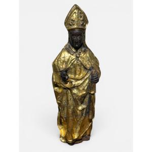 Bishop's Figure With Metal Plates. Europe, 17th Century.