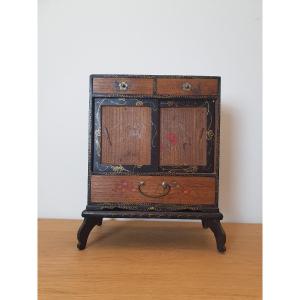 Japan, Small Cabinet, Wood And Lacquer, Early Twentieth.
