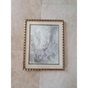 L.salomon, The Resurrection Of Christ, Drawing, 1867.