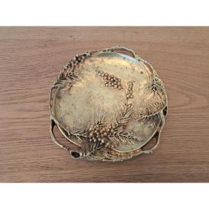 Albert Marionnet, Empty Pocket, Mimosa, Bronze, Art Nouveau, Late 19th Century.