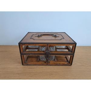 Scent Box, Wood And Ironwork, Charles X, 19th Century.