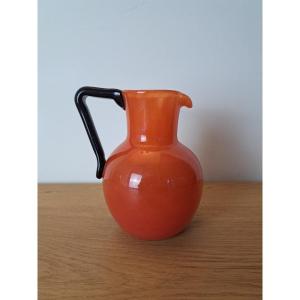 Schneider, Glass Paste Pitcher, 20th Century. 