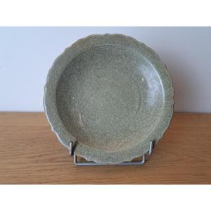 Asia, Plate, Celadon, 18th Century Or Before. 