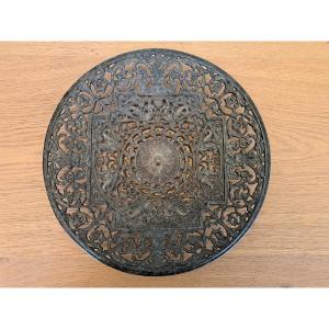 Berlin Cast Iron, Wall Dish, Triton And Venus, 19th Century. 