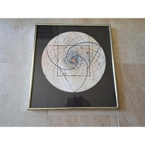 José Maria De Labra, Geometria, Color Lithograph, 1972.
