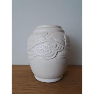 Vase, Cracked Earthenware, Art Deco, 20th Century.