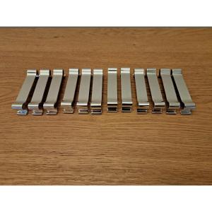 Christofle, Gallia, 12 Knife Holders, Silver Metal, 20th Century.