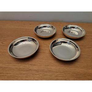 Christofle, 4 Ramekins, Silver-plated Metal, 20th Century. 