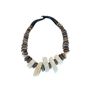 Catherine Noll, Wooden, Horn And Bone Necklace, 20th Century. 